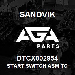 DTCX002954 Sandvik START SWITCH ASM TO BE KIT | AGA Parts