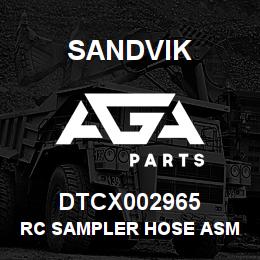 DTCX002965 Sandvik RC SAMPLER HOSE ASM | AGA Parts