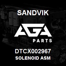DTCX002967 Sandvik SOLENOID ASM | AGA Parts
