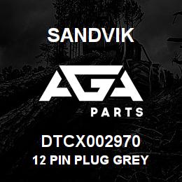 DTCX002970 Sandvik 12 PIN PLUG GREY | AGA Parts