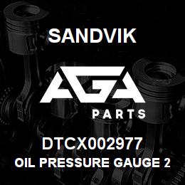 DTCX002977 Sandvik OIL PRESSURE GAUGE 2 100PSI | AGA Parts