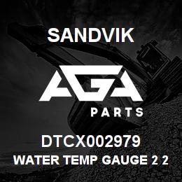 DTCX002979 Sandvik WATER TEMP GAUGE 2 250 | AGA Parts