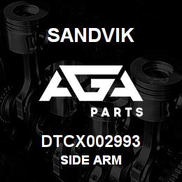 DTCX002993 Sandvik SIDE ARM | AGA Parts