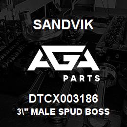 DTCX003186 Sandvik 3" MALE SPUD BOSS | AGA Parts
