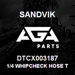 DTCX003187 Sandvik 1/4 WHIPCHECK HOSE TO HOSE WB2 | AGA Parts