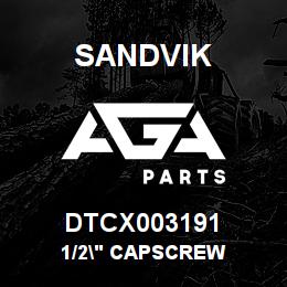 DTCX003191 Sandvik 1/2" CAPSCREW | AGA Parts