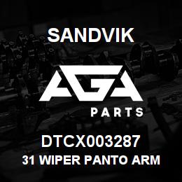 DTCX003287 Sandvik 31 WIPER PANTO ARM | AGA Parts