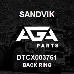 DTCX003761 Sandvik BACK RING | AGA Parts