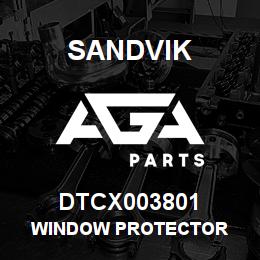 DTCX003801 Sandvik WINDOW PROTECTOR | AGA Parts