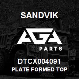 DTCX004091 Sandvik PLATE FORMED TOP | AGA Parts