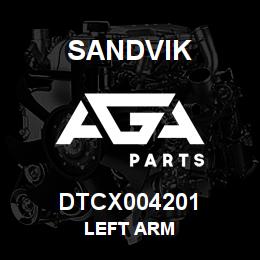 DTCX004201 Sandvik LEFT ARM | AGA Parts