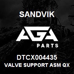 DTCX004435 Sandvik VALVE SUPPORT ASM QXR | AGA Parts