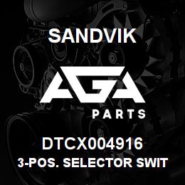 DTCX004916 Sandvik 3-POS. SELECTOR SWITCH TO BE KIT | AGA Parts