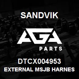 DTCX004953 Sandvik EXTERNAL MSJB HARNESS **T-TEXT** | AGA Parts