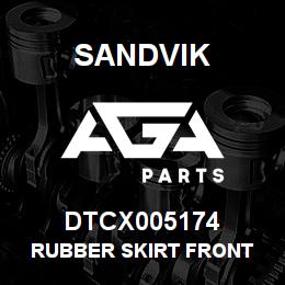 DTCX005174 Sandvik RUBBER SKIRT FRONT | AGA Parts