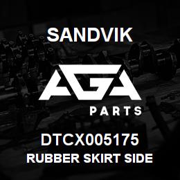 DTCX005175 Sandvik RUBBER SKIRT SIDE | AGA Parts