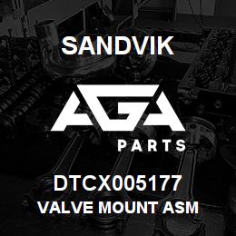 DTCX005177 Sandvik VALVE MOUNT ASM | AGA Parts