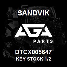 DTCX005647 Sandvik KEY STOCK 1/2 | AGA Parts