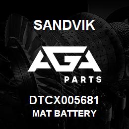 DTCX005681 Sandvik MAT BATTERY | AGA Parts