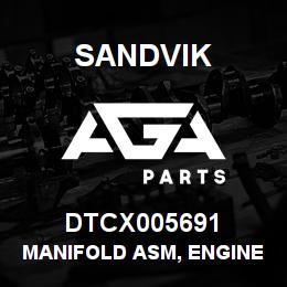 DTCX005691 Sandvik MANIFOLD ASM, ENGINE BLOCK OIL | AGA Parts