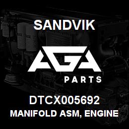 DTCX005692 Sandvik MANIFOLD ASM, ENGINE OIL REMOTE | AGA Parts