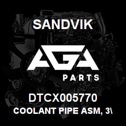 DTCX005770 Sandvik COOLANT PIPE ASM, 3" | AGA Parts