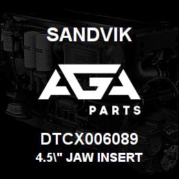 DTCX006089 Sandvik 4.5" JAW INSERT | AGA Parts