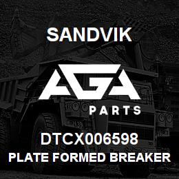 DTCX006598 Sandvik PLATE FORMED BREAKER COVER | AGA Parts