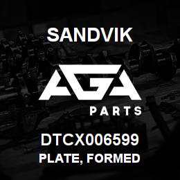 DTCX006599 Sandvik PLATE, FORMED | AGA Parts