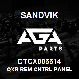 DTCX006614 Sandvik QXR REM CNTRL PANEL VER.2 & HARNES | AGA Parts
