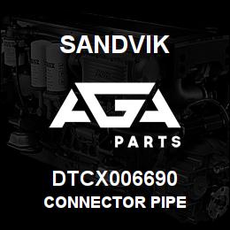 DTCX006690 Sandvik CONNECTOR PIPE | AGA Parts