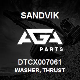 DTCX007061 Sandvik WASHER, THRUST | AGA Parts