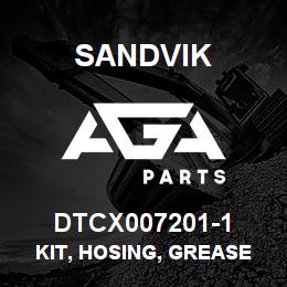 DTCX007201-1 Sandvik KIT, HOSING, GREASE PUMP | AGA Parts
