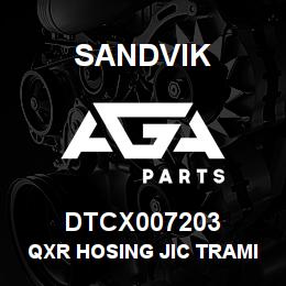 DTCX007203 Sandvik QXR HOSING JIC TRAMING HYDRAULIC | AGA Parts