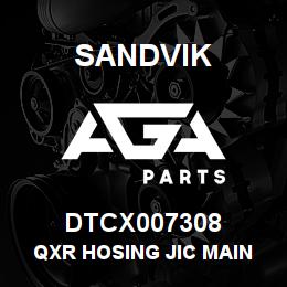 DTCX007308 Sandvik QXR HOSING JIC MAIN HYDRAULIC | AGA Parts