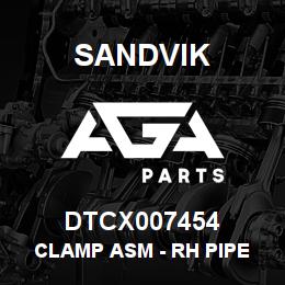 DTCX007454 Sandvik CLAMP ASM - RH PIPE | AGA Parts