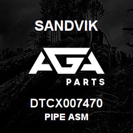 DTCX007470 Sandvik PIPE ASM | AGA Parts