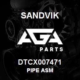 DTCX007471 Sandvik PIPE ASM | AGA Parts