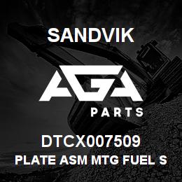 DTCX007509 Sandvik PLATE ASM MTG FUEL SENDER | AGA Parts