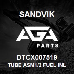 DTCX007519 Sandvik TUBE ASM1/2 FUEL INLET | AGA Parts