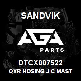 DTCX007522 Sandvik QXR HOSING JIC MAST BOOM | AGA Parts