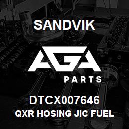 DTCX007646 Sandvik QXR HOSING JIC FUEL LINE CAT15 | AGA Parts