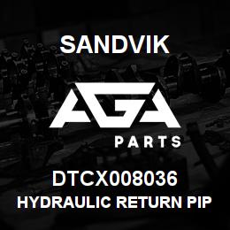 DTCX008036 Sandvik HYDRAULIC RETURN PIPE ASM | AGA Parts
