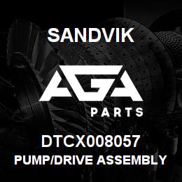DTCX008057 Sandvik PUMP/DRIVE ASSEMBLY WATER | AGA Parts