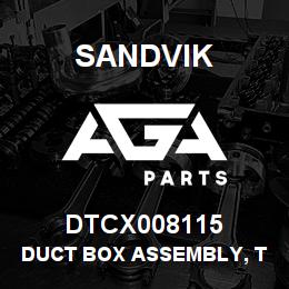 DTCX008115 Sandvik DUCT BOX ASSEMBLY, TOP | AGA Parts