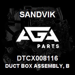 DTCX008116 Sandvik DUCT BOX ASSEMBLY, BTM | AGA Parts