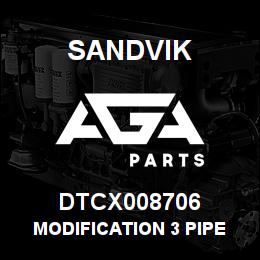 DTCX008706 Sandvik MODIFICATION 3 PIPE CLAMP | AGA Parts
