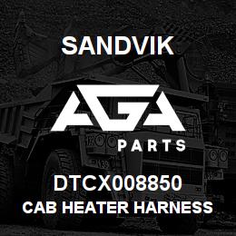DTCX008850 Sandvik CAB HEATER HARNESS | AGA Parts
