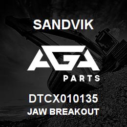 DTCX010135 Sandvik JAW BREAKOUT | AGA Parts