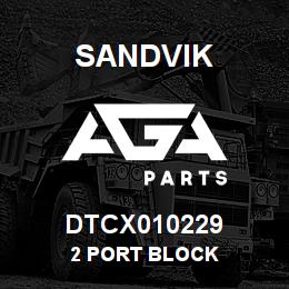 DTCX010229 Sandvik 2 PORT BLOCK | AGA Parts